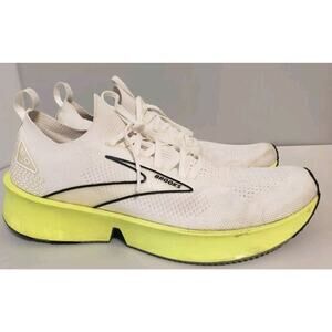 Brooks Men's Levitate Stealthfit 5.0 White Yellow Running "Sample" Shoes Sz 9 M